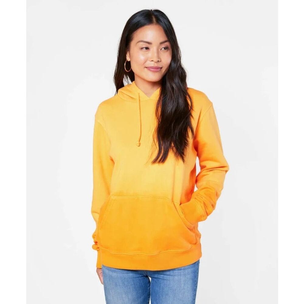 Outerknown Sunfade‎ Hoodie Citrus Sunrise Orange Ombre XS NWT Organic Cotton